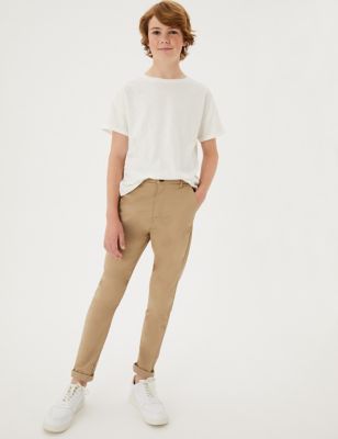 

Boys M&S Collection Cotton Rich Chinos with Stretch (3-16 Yrs) - Stone, Stone