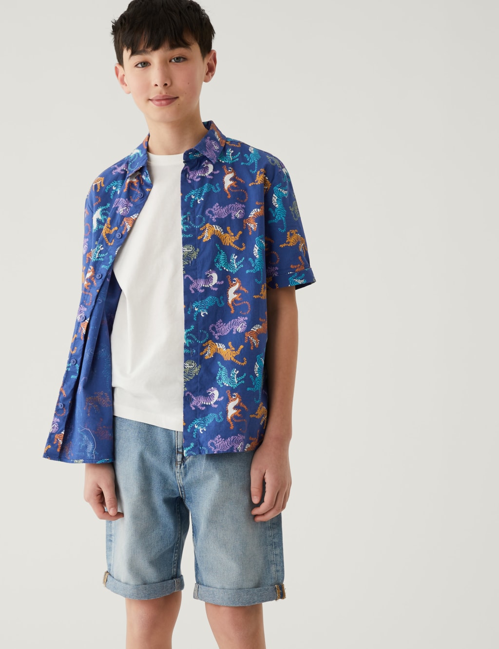 Pure Cotton Animal Print Shirt (6-16 Yrs) image 2