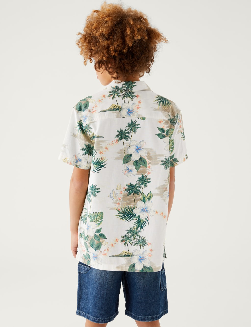 Pure Cotton Hawaiian Print Shirt (6 - 16 Yrs) image 3