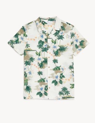Pure Cotton Hawaiian Print Shirt (6 - 16 Yrs)