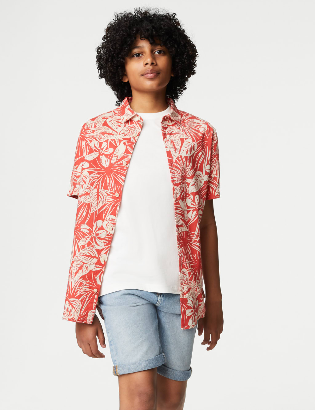 Pure Cotton Parrot Print Shirt (6-16 Yrs) image 2