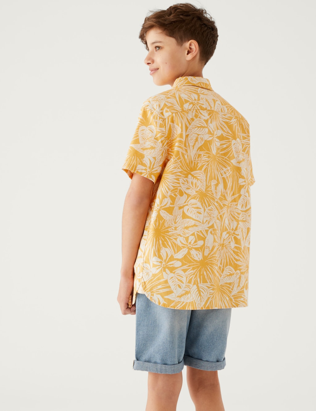 Pure Cotton Parrot Print Shirt (6-16 Yrs) image 4