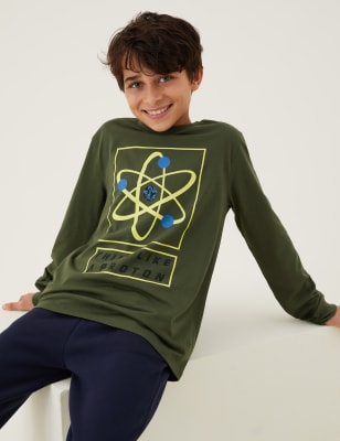 

Boys M&S Collection Pure Cotton Science Graphic Top (6-16 Yrs) - Khaki, Khaki