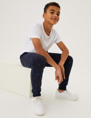 

Boys M&S Collection Cotton Rich Paint Splat Print Joggers (6-16 Yrs) - Navy Mix, Navy Mix