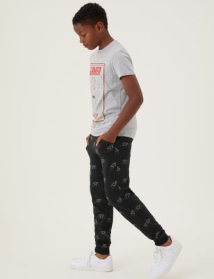 

M&S Collection Jogginghose mit hohem Baumwollanteil und Gaming-Motiv (6-16 Jahre) - Black, Black