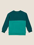 Cotton Rich Colourblock Sweatshirt