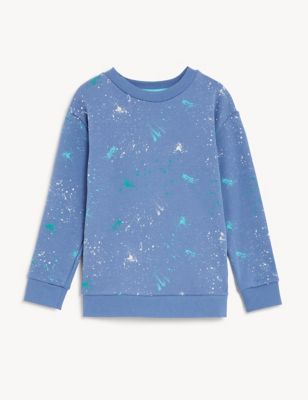 Cotton Rich Paint Splat Sweatshirt (6-16 Yrs)