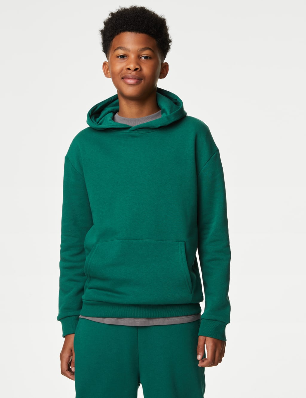 Cotton Rich Plain Hoodie (6-16 Yrs) image 1