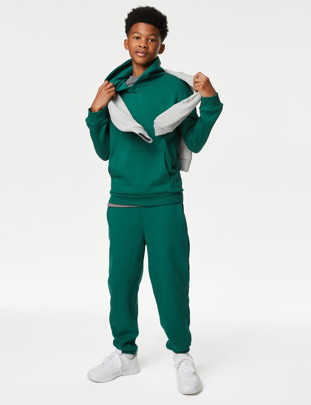 Cotton Rich Plain Hoodie (6-16 Yrs) image 3