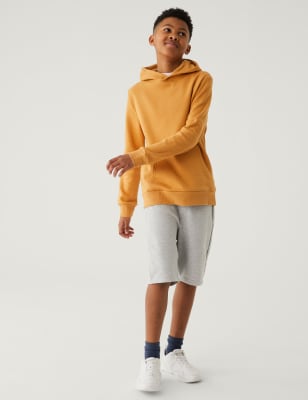 

M&S Collection Einfarbiger Hoodie mit hohem Baumwollanteil (6-16 J.) - Faded Orange, Faded Orange