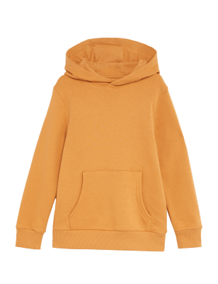 

M&S Collection Einfarbiger Hoodie mit hohem Baumwollanteil (6-16 J.) - Faded Orange, Faded Orange