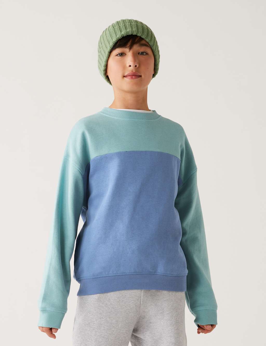 Cotton Rich Colour Block Sweatshirt (6-16 Yrs) image 2