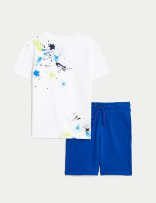 2pc Cotton Rich Paint Splat Top & Bottom Outfit (6-16 Yrs)