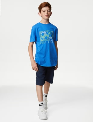 

Boys M&S Collection Jersey Football Top & Bottom Outfit (6-16 Yrs) - Blue Mix, Blue Mix