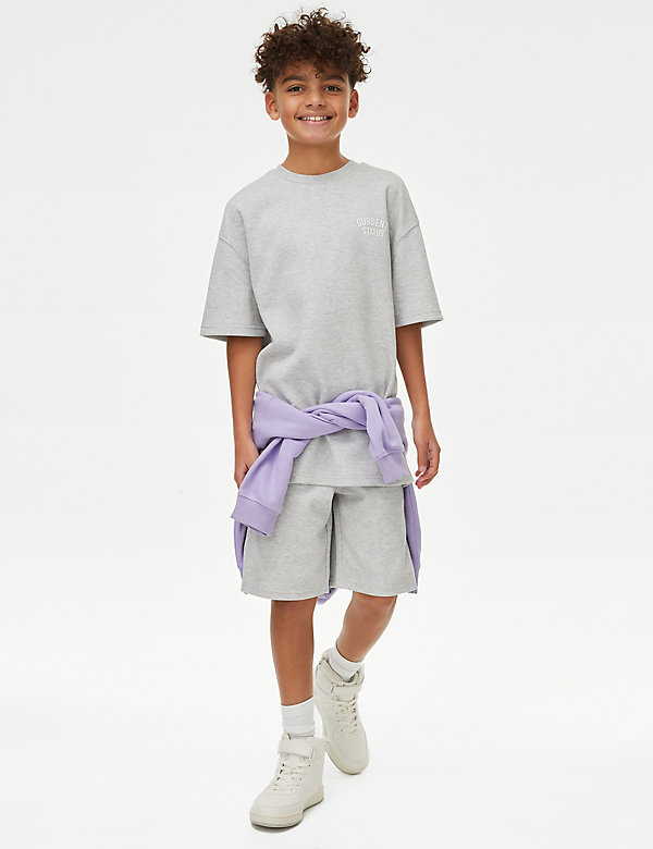 2pc Cotton Blend T-Shirt & Short Set (6-16 Yrs) - RS