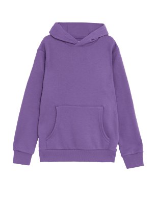 

Boys M&S Collection Unisex Cotton Rich Hooded Sweatshirt (6-16 Yrs) - Purple, Purple