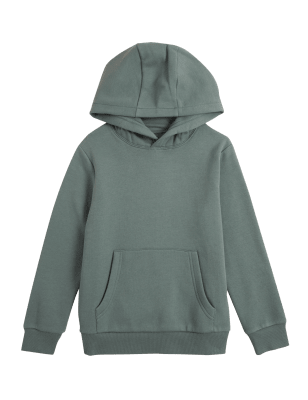 

Boys M&S Collection Unisex Cotton Rich Hooded Sweatshirt (6-16 Yrs) - Dark Sage, Dark Sage