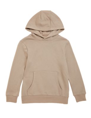 

Boys M&S Collection Unisex Cotton Rich Hooded Sweatshirt (6-16 Yrs) - Brown Tint, Brown Tint