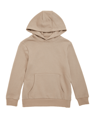 

M&S Collection Sudadera con capucha unisex de algodón (6-16 años) - Brown Tint, Brown Tint