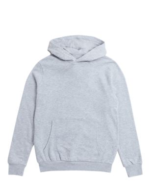 

Boys M&S Collection Unisex Cotton Rich Hooded Sweatshirt (6-16 Yrs) - Grey Marl, Grey Marl