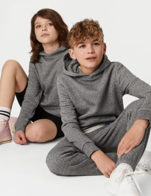 

M&S Collection Unisex-Sweatshirt mit hohem Baumwollanteil und Kapuze (6-16 J.) - Charcoal, Charcoal