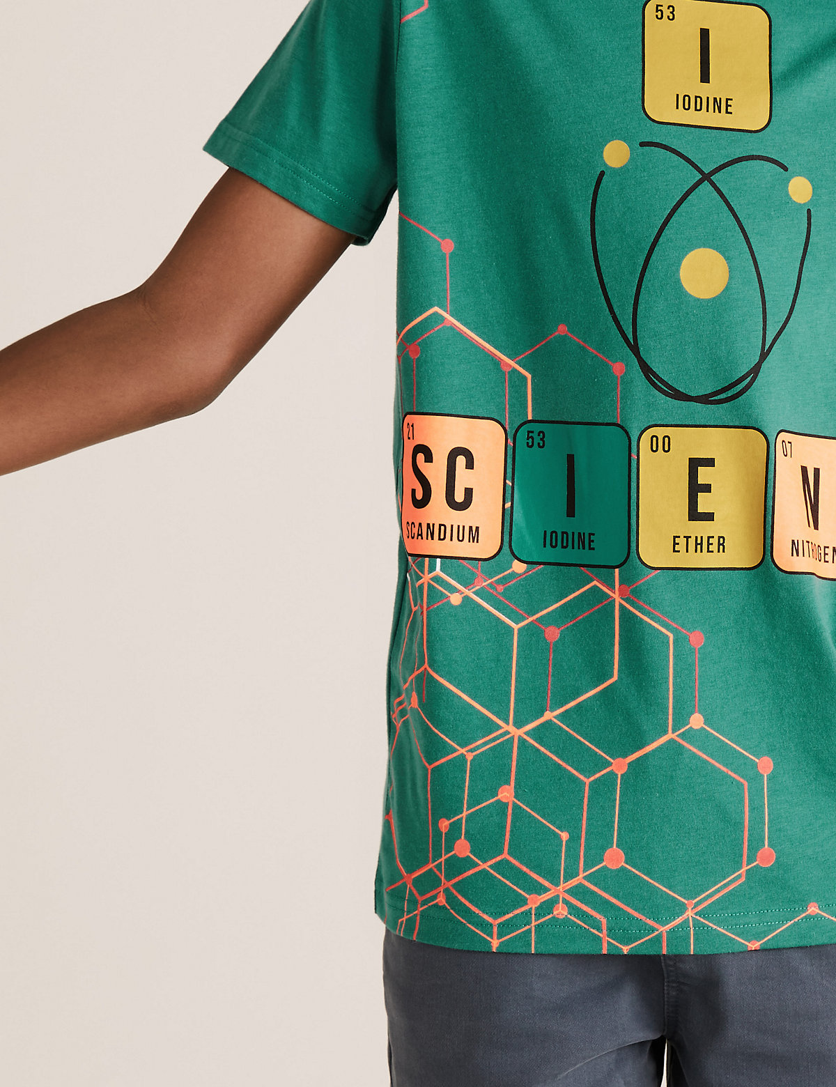 Pure Cotton Science Print T-Shirt (6-16 Yrs)