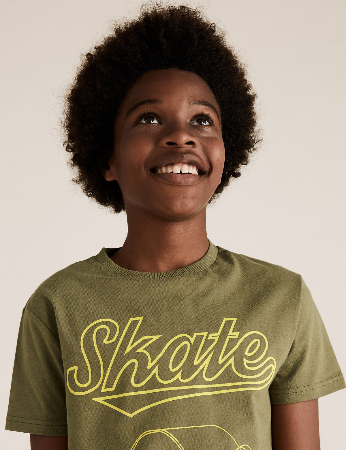 Cotton Skate Slogan T-Shirt (6-16 Yrs)