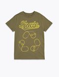 Cotton Skate Slogan T-Shirt (6-16 Yrs)