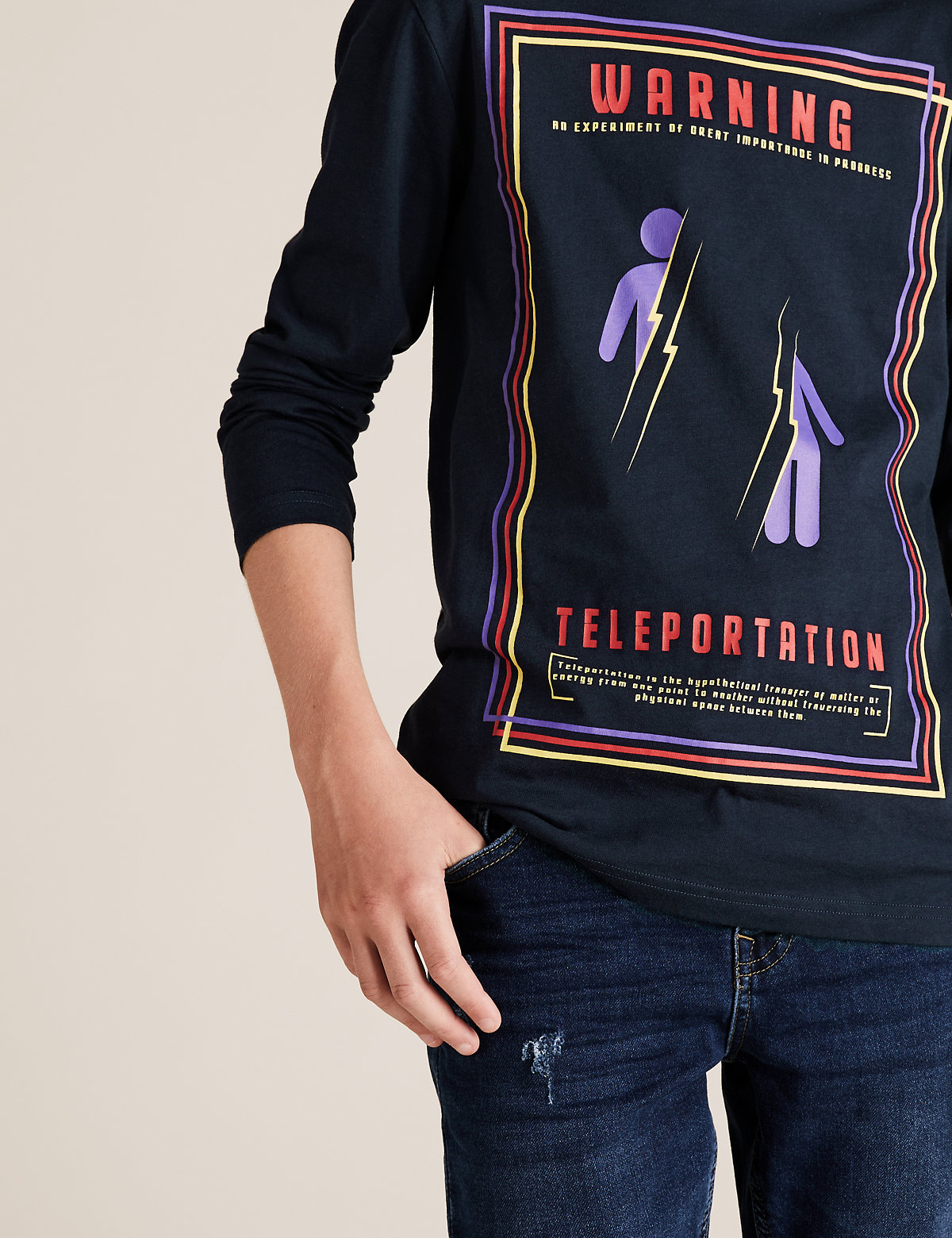 Pure Cotton Teleportation Graphic Top (6-16 Yrs)