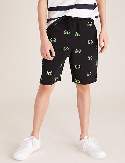 Cotton Gamer Print Shorts