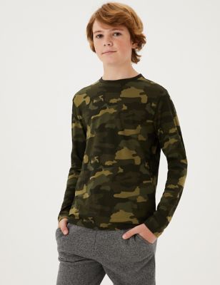 

Boys M&S Collection Pure Cotton Camouflage Top (6-16 Yrs) - Khaki, Khaki