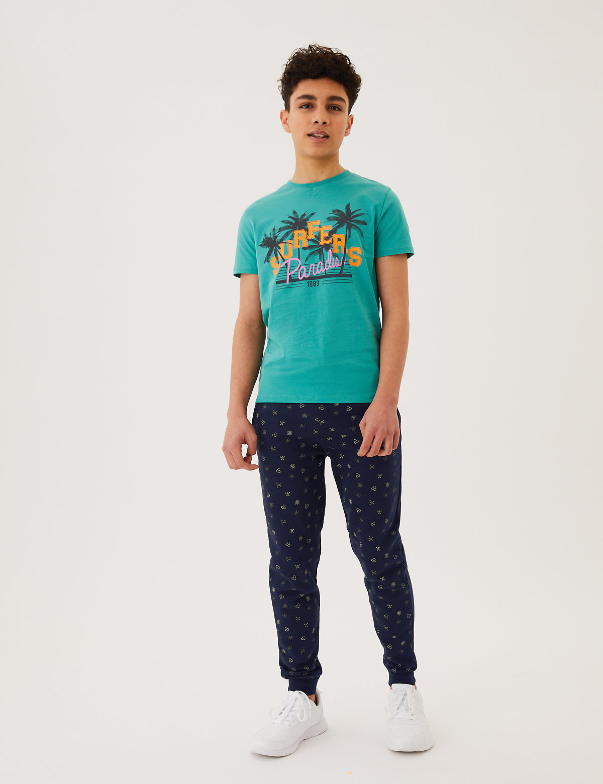 Cotton Rich Science Print Joggers (6-16 Yrs)