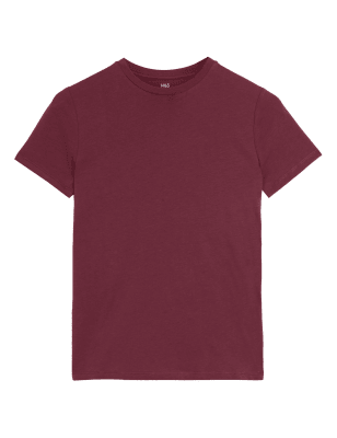 

M&S Collection Camiseta 100% algodón lisa (6-16 años) - Dark Burgundy, Dark Burgundy