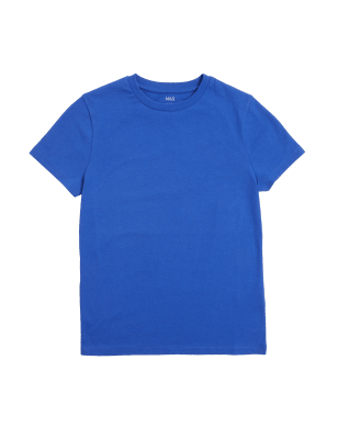 

Boys M&S Collection Pure Cotton Plain T-Shirt (6-16 Yrs) - Blue, Blue