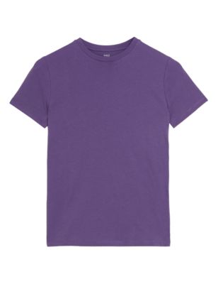 

Boys M&S Collection Pure Cotton Plain T-Shirt (6-16 Yrs) - Dusted Plum, Dusted Plum
