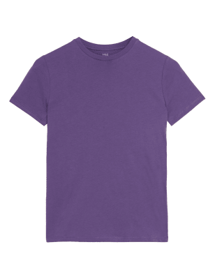 

Boys M&S Collection Pure Cotton Plain T-Shirt (6-16 Yrs) - Dusted Plum, Dusted Plum