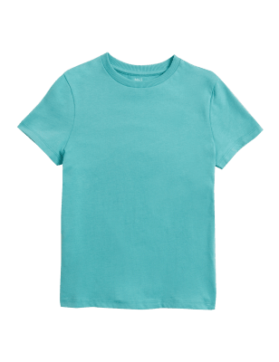 

Boys M&S Collection Pure Cotton Plain T-Shirt (6-16 Yrs) - Green, Green