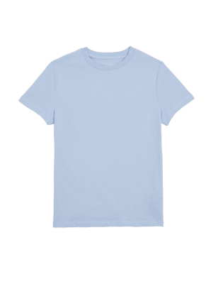 

Boys M&S Collection Pure Cotton Plain T-Shirt (6-16 Yrs) - Mid Blue, Mid Blue