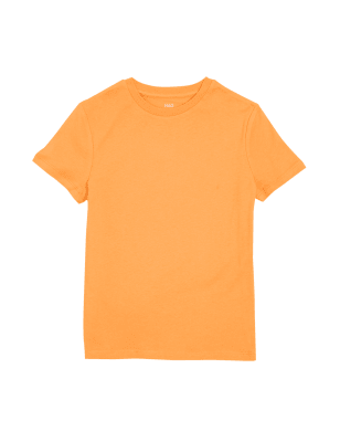 

M&S Collection Camiseta 100% algodón lisa (6-16 años) - Faded Orange, Faded Orange