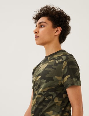 Kids Camouflage T-Shirt, 100% Cotton