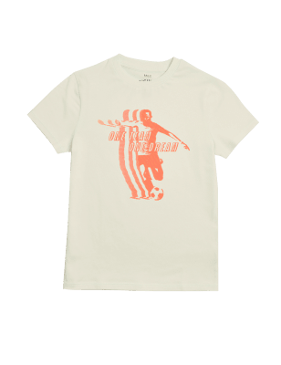 

Boys M&S Collection Pure Cotton Football T-Shirt (6-16 Yrs) - Ivory Mix, Ivory Mix