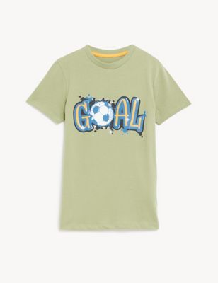 Pure Cotton Football T-Shirt (6-16 Yrs)