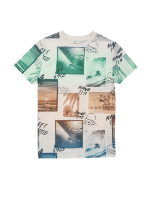 

Boys M&S Collection Ombre Photograph Print T-Shirt (6-16 Yrs) - Multi, Multi