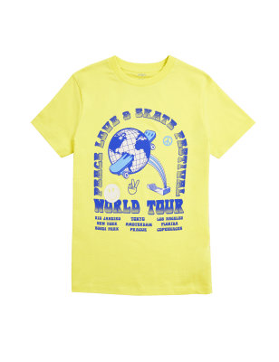 

Boys M&S Collection Pure Cotton Skate T-Shirt (6-16 Yrs) - Yellow, Yellow