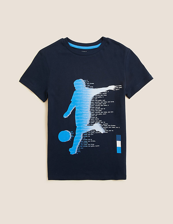 T-shirt 100&nbsp;% coton à motif football (du 6 au 16&nbsp;ans) - CA
