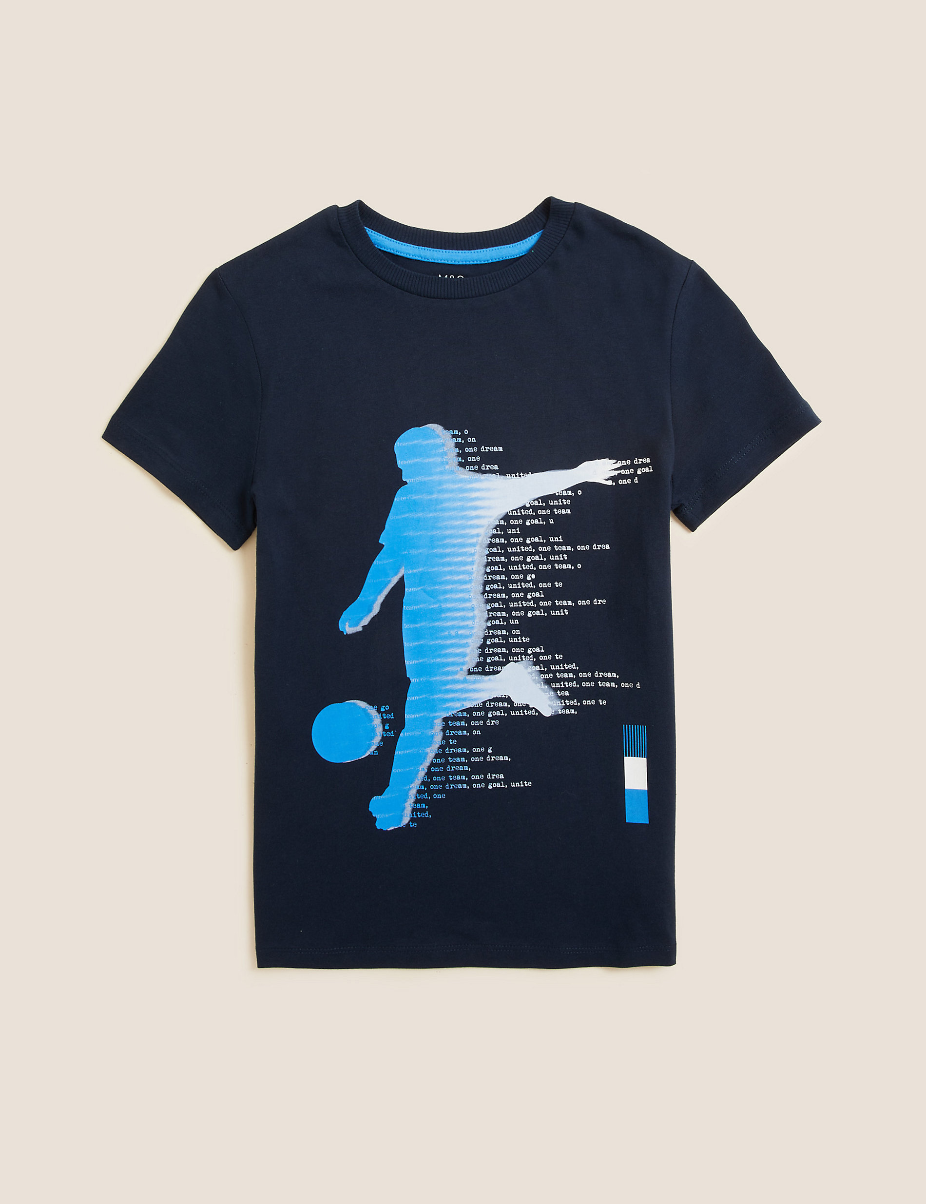 T-shirt 100&nbsp;% coton à motif football (du 6 au 16&nbsp;ans)