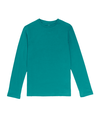 

Boys M&S Collection Pure Cotton Plain Top (6-16 Yrs) - Jade, Jade