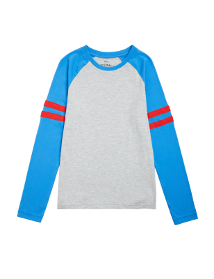 

M&S Collection Oberteil mit hohem Baumwollanteil (6-16 Jahre) - Blue Mix, Blue Mix