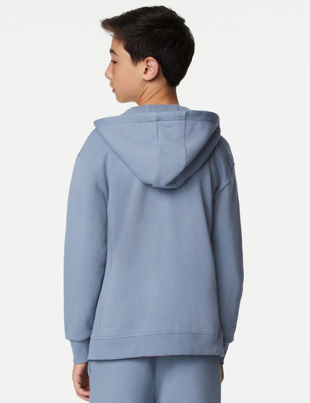 Cotton Rich Plain Zip Hoodie (6-16 Yrs) image 3