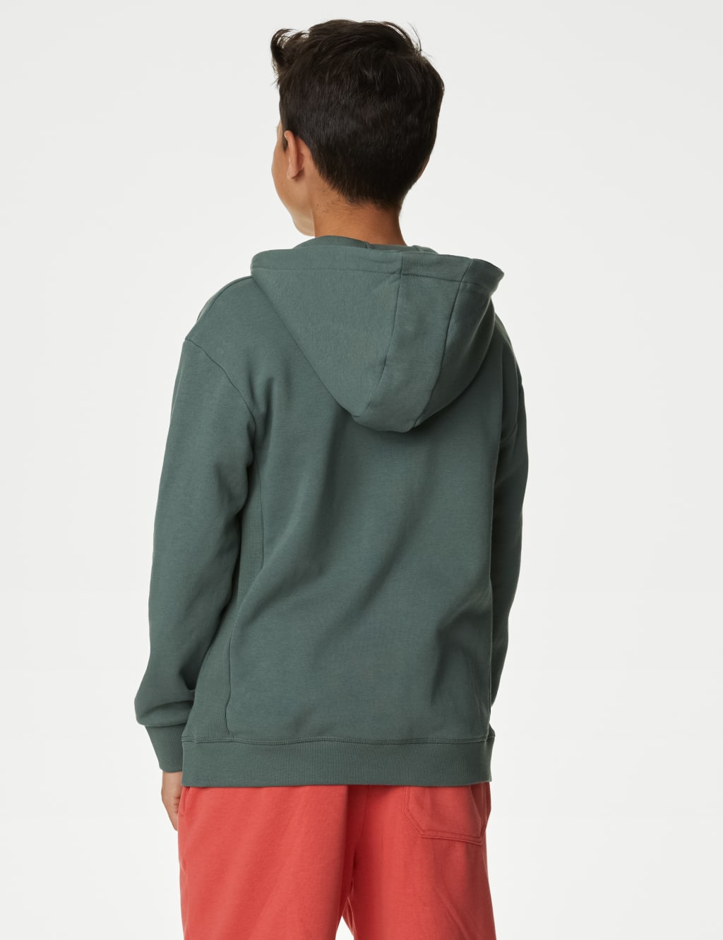 Cotton Rich Plain Zip Hoodie (6-16 Yrs) image 3